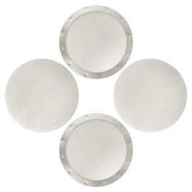 Tabanzhe 4 Pack Premium Reusable Coffee Filters for Old/New Aerobie Coffee Makers - 2 Types of Washable Stainless Steel Mesh Micro-Filters, High Temperature and Corrosion Resistant Filters (Silver)