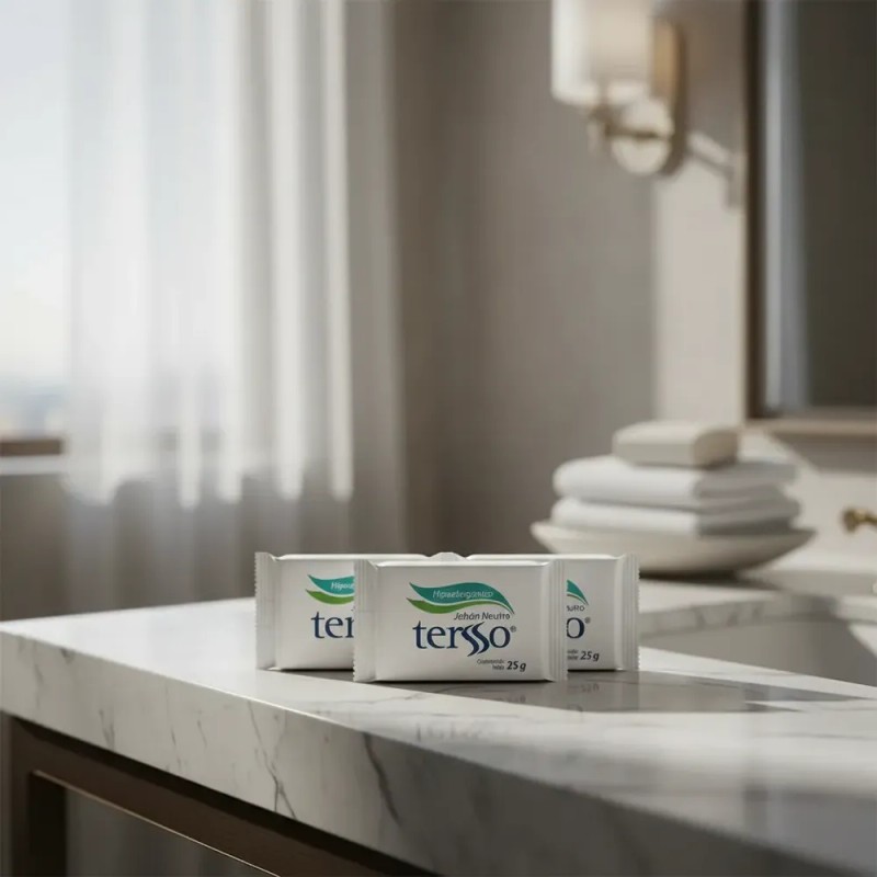 Jabón Neutro Tersso 25g 10 Piezas Amenidades Hotelero