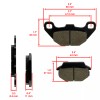 Caltric Rear Brake Pads for Arctic Cat Utility 150 2X4