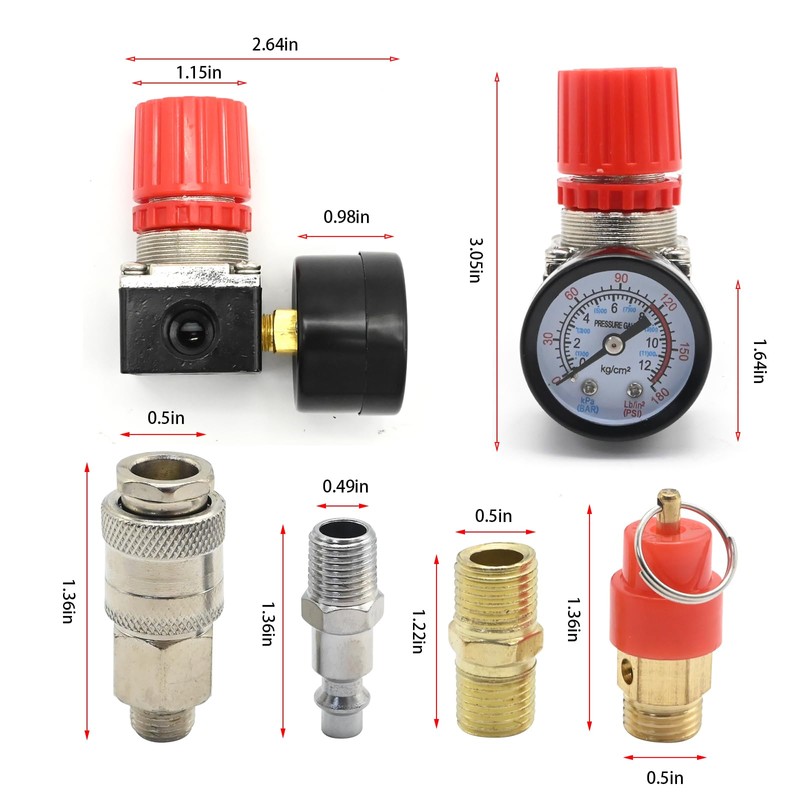 EATAKWARD Air Compressor Pressure Switch Control Valve, 0-180PSI Pressure Regulator