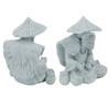 Fisherman Statue Sitting Fishing Old Man Figurine Small Desk Ornament