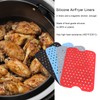 4Pcs Reusable Silicone Air Fryer Liners High Heat Resistance Food