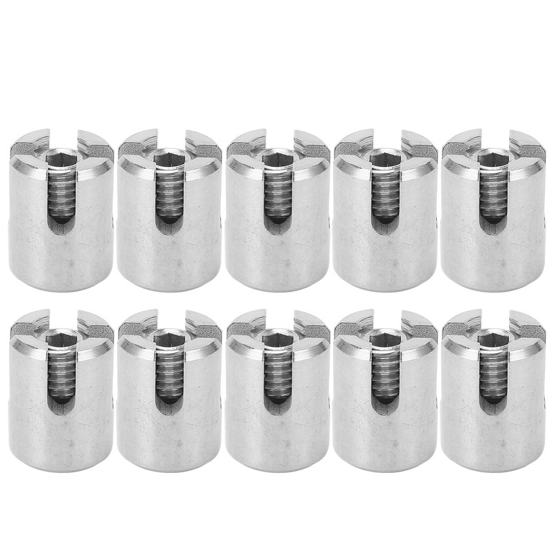 10Pcs Cross Cable Clamp Stainless Steel Wire Railing Clamp Fastener