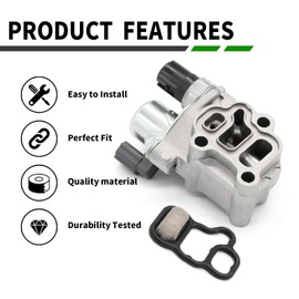 Yunnergo VTEC Solenoid Spool Valve w/Timing Oil Pressure Switch and Gasket Compatible with RSX 02-06 Accord 2.4L 03-07 Civic 2.0L 02-05 CR-V 02-09 Element 03-11 15810-RAA-A03