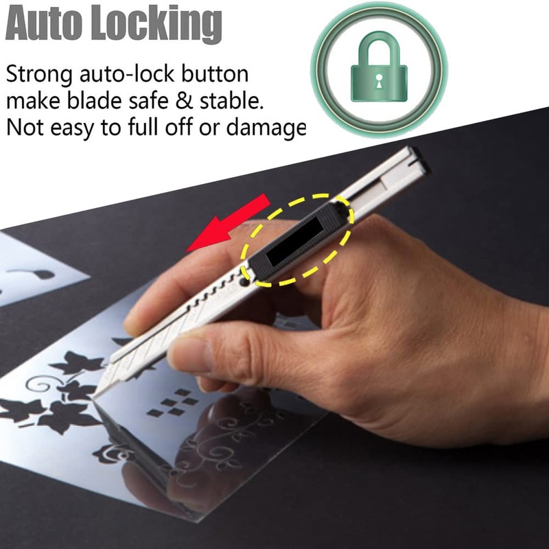 Gebildet 1pc Right and Left Hand 9mm Lockable Utility Knife