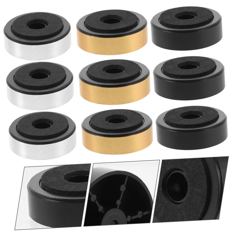 KOMBIUDA 12pcs Speaker Isolation Feet Mats Shock Absorption Pads for