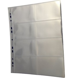 10 x A4 Collector - Storage Album Pages - Acid Free - Phonecards - Trading Cards - Photography (8 Pockets)