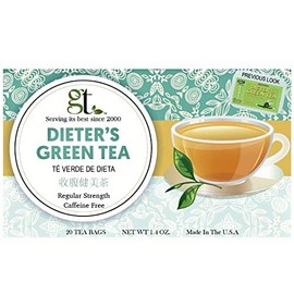 GT Dieter's Green Tea (Regular Strength), 1.4 Ounce Box (20 Tea Bags) (2-Pack)