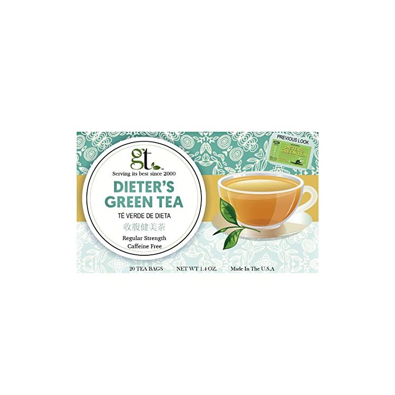 GT Dieter's Green Tea (Regular Strength), 1.4 Ounce Box (20