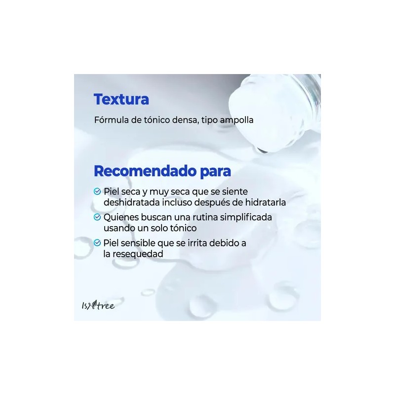 Tónico ISNTREE con Ácido Hialurónico Plus para Hidratar la Piel