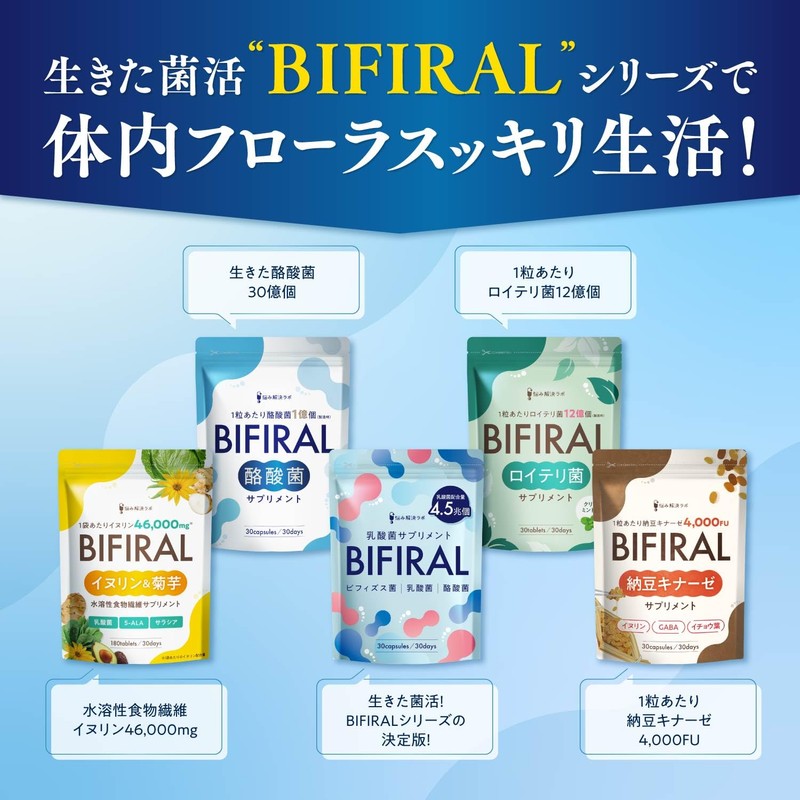 【上質な食物繊維たっぷり配合】ビフィラル イヌリン & 菊芋 60日分 高濃度イヌリン 46,000mg 贅沢配合 水溶性 食物繊維