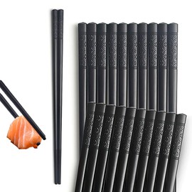 Chopsticks Reusable 10 Pairs Chopsticks 9.5 Inch Fiberglass Chopsticks Dishwasher Safe Non-Slip Japanese Chopsticks for Kids Chopsticks for Food