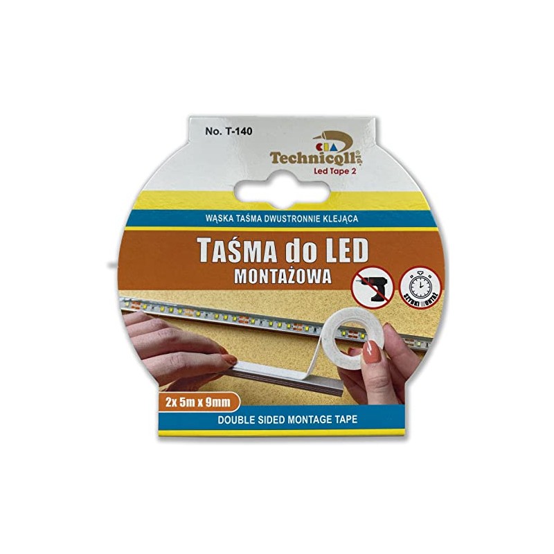 2 x 5m x 9mm Double Sided LED Tape