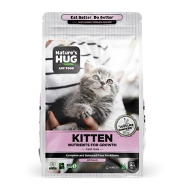 Nature's HUG Dry Cat Food, for Kitten-All Breeds, 4 lb. Bag, Just Like Chicken Recipe, Grain Free & Hypoallergenic, Supports Microbiome Health, Sustainable Complete Protein & Balanced Nutrition