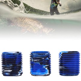 GLOGLOW Fishing Reel Grip Nonslip Ergonomic Cover Knobs for Increased Comfort and Control for Fishing Enthusiasts - 5pcs Red Black Rubber Handles (Blue Black)