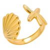 Shell Starfish Ring Ocean Series Ring Irregular Ring Chunky Gold