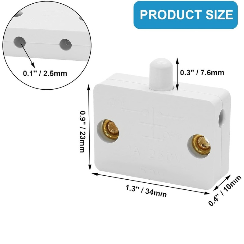 TECHZOCO Cabinet Door Switch Automatic Switch Cabinet Light Switch Furniture