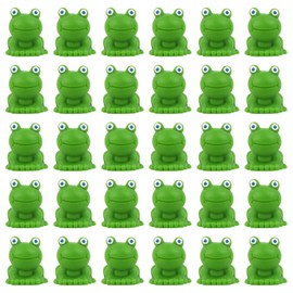 CCINEE 30 Pcs Resin Mini Frogs Green Frog Miniature Figurines Fairy Garden Miniature Moss Landscape DIY Terrarium Crafts Ornament Accessories for Home Décor