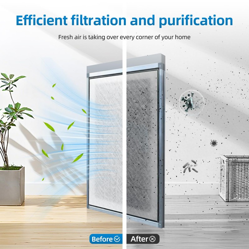 PZHARQG 16x25 Replacement Filter Pads Compatible with SolaceAir Pristine Dynamic