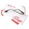 Women's Stylish Clear Lens Glasses Rimless Oversized Clear