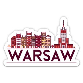 Squiddy Warsaw Poland - Vinyl Sticker Decal for Phone, Laptop, Water Bottle (3" Wide)