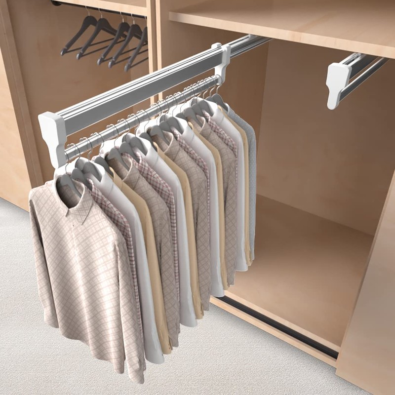 GIVROLDZ Extendable Clothes Rail, 350 mm/13.78 Inches, Multifunctional Trouser Holder