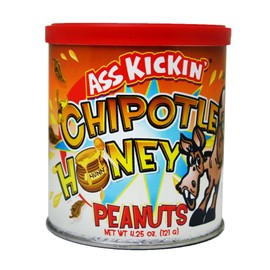 ASS KICKIN' Chipotle Honey Roasted Spicy Hot Peanuts – 4.2 Oz. - Ultimate Spicy Gourmet Gift Peanuts - Try if you dare!