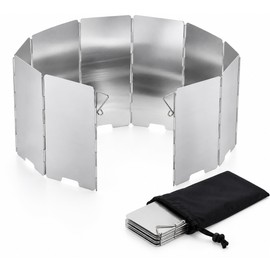 Aluminum Camping Stove Wind Shield for Outdoor Cooking – Multi-Panel Wind Protection for Camping, Hiking & Picnics