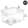mDesign Plastic Storage Organizer Container Bin, Household Organization for Cabinet,