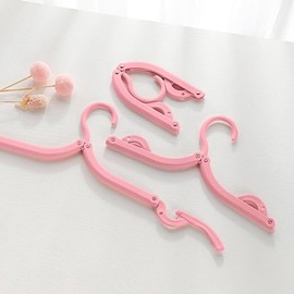 Foldable Travel Hangers – 4 Standard & 4 Clip-On Clothes Hangers – Compact, Lightweight, Space-Saving, Portable Laundry Drying Rack for Travel, Camping, Home, Dorm Use, 8 Pack, Multicolor