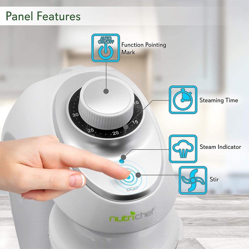 NutriChef Baby Food Maker | 2-in-1 Steam Cooker & Puree