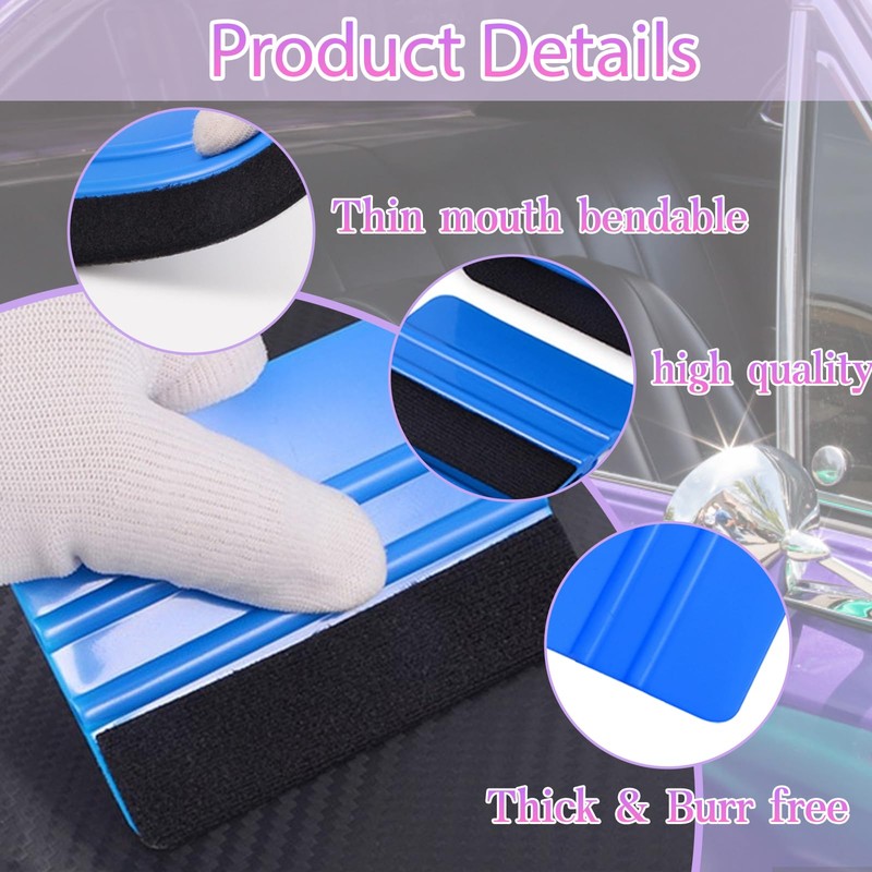 8Pcs Vinyl Wrap Tools, Wallpaper Smoother Kit with 5 Multi-Function