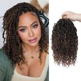 Sosihua Goddess locs crochet hair, 9 packs soft boho faux locs with curly ends bohemian crochet dreads for black women(12Inch,#T30)