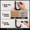 6-Pack Heavy-Duty Garage J Hooks with Rubber Tips, 4.72 x