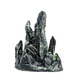 ANMOO Fish Tank Decoration, Aquarium Mountain Decor View For Fish Tank Aquarium Rocks Fish Tank Ornament With Grass 5.31 * 2.67 * 6.22 Inch