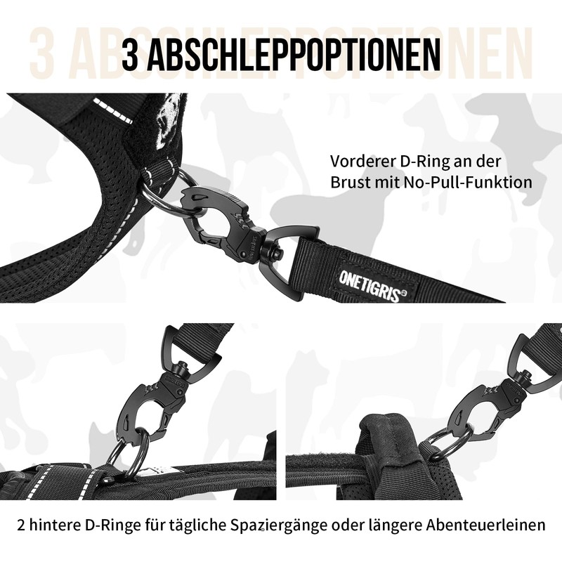 OneTigris Diesel Adjustable Tactical Harness, Soft Padded Chest Harness for