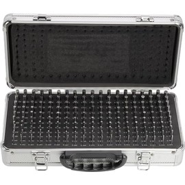 Steel Minus Pin Gage Set, M1, 0.061"-0.25", 190 Pins