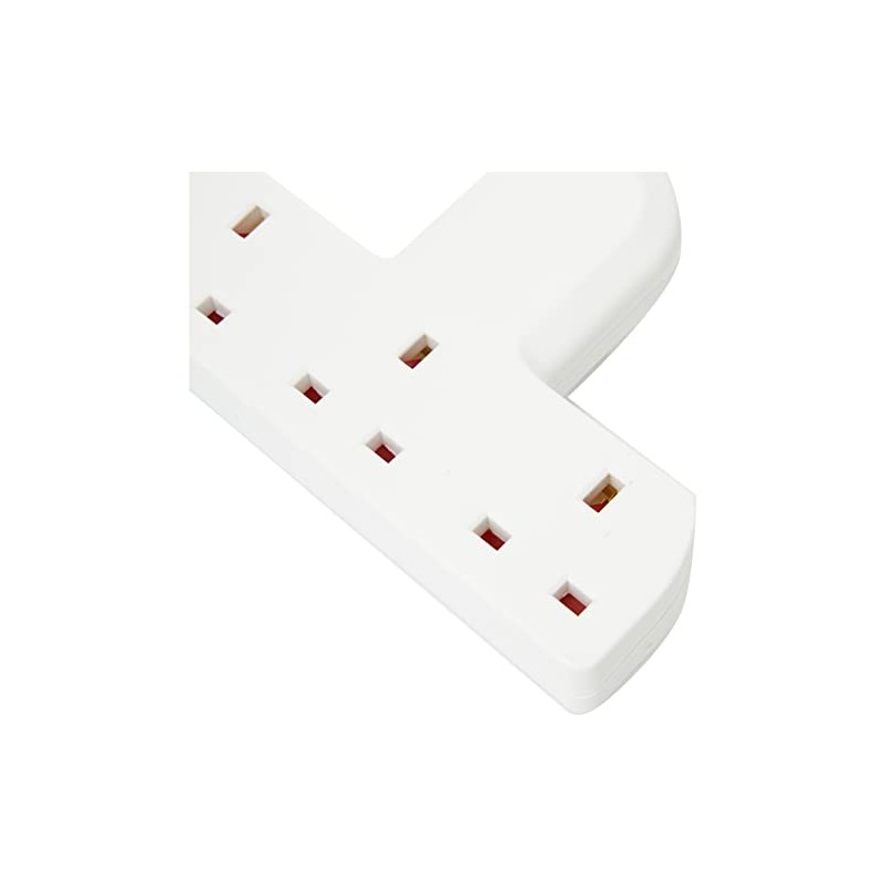 3 Way Triple Gang UK 3 Pin Multi-Socket Plug Extension