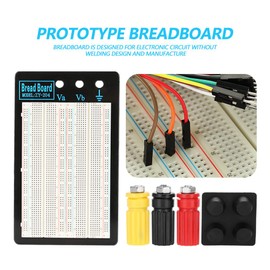 Hilitand Breadboard without Soldering, 1660 Points, Plug-in Holes Made of ABS, Welding Circuit Test without Test Bed