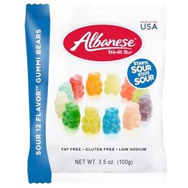 Albanese Gummi (1 bag) 3.5oz (Sour 12 Flavor Bears)