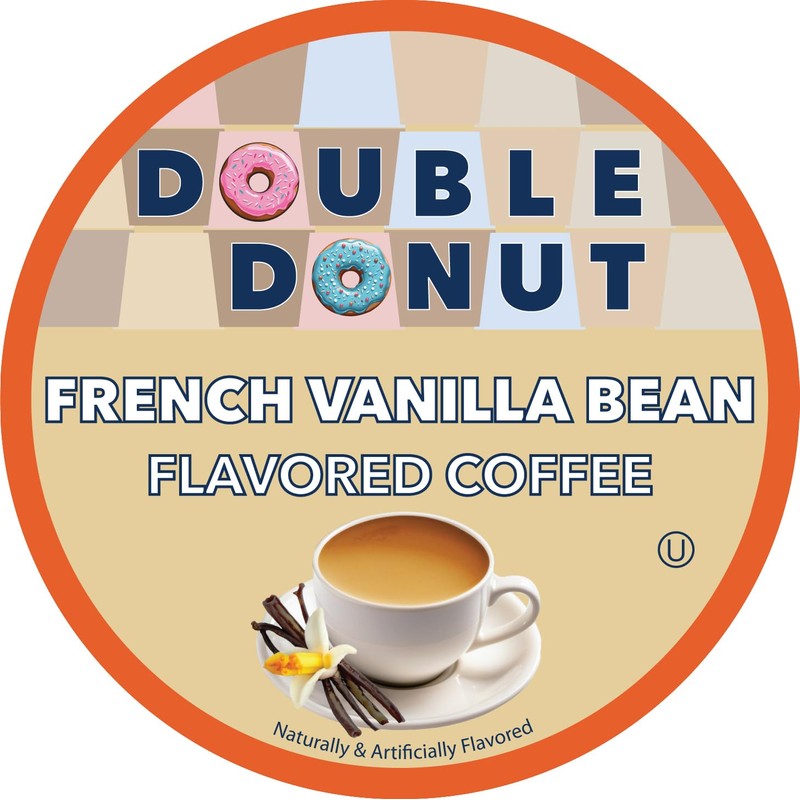 French Vanilla Coffee Pods, Vanilla Bean Flavored in Recyclable Single