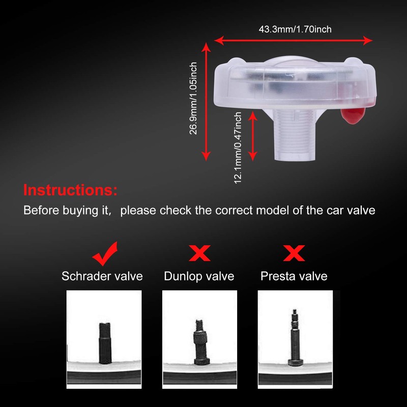 Car Tire Wheel Lights, 4Pcs Air Valve, Solar Valve Cap