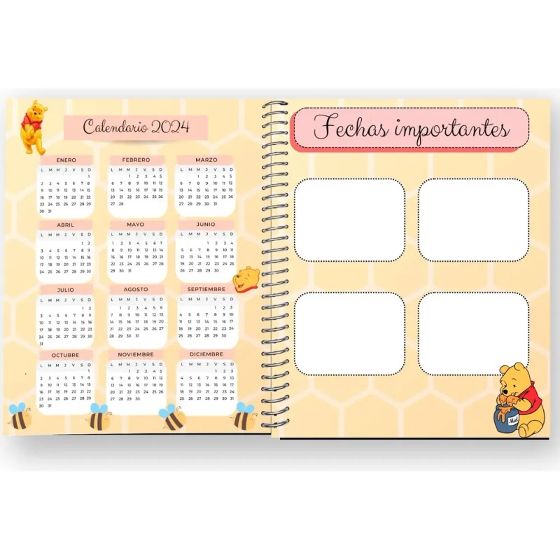 Agenda Semanal Personalizable Winne Pooh