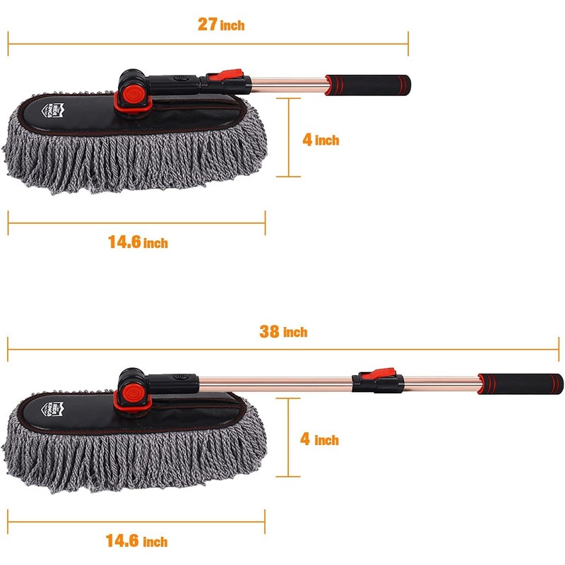 Car Duster Grey Set-Stocking Stuffers Gifts for Men Women-Microfiber Multipurpose