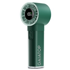 Gaiatop Portable Handheld Turbo Fan, 1-100 Adjustable High Speeds, 3-20Hrs Cooling Times, 4800mAh USB Rechargeable Portable Small Hand Fans with Lanyard for Outdoor, Travel, Home, Make Up, Army Green