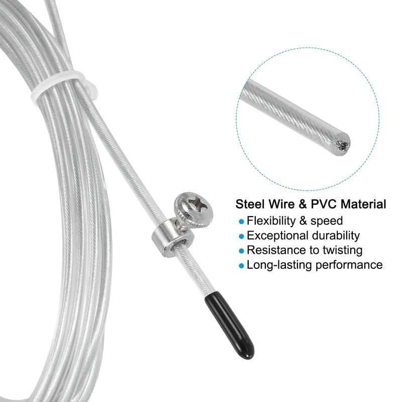 PATIKIL 10 ft Quick Jump Rope Replacement Cable 2 Pack