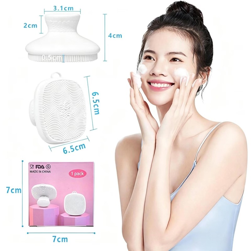 Silicone Multifunctional Cleaning Brush, Cleansing and Bathing Brush, Ergonomic Grip,
