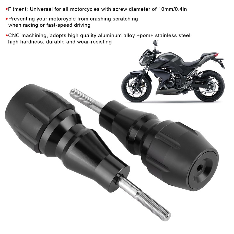 Universal Motorcycle Exhaust Crash Pad 10mm Protector Frame Slider Stainless