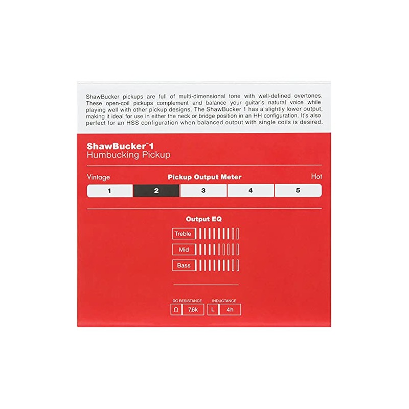 Fender ShawBucker 1 - Humbucking Electric Guitar Pickup - Zebra