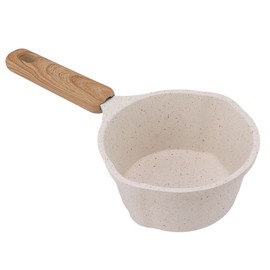 Nonstick Small Pot Small White Sauce Pan Flat Bottom Milk Pot Multifunctional Cooking Pot for Frying